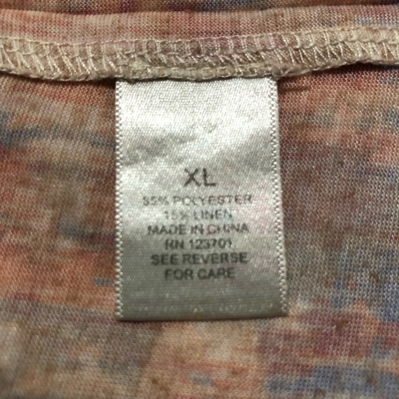 Roz & Ali Women’s Cap Sleeve V-neck Sequins Embellishments Multicolor Top XL - Picture 7 of 8